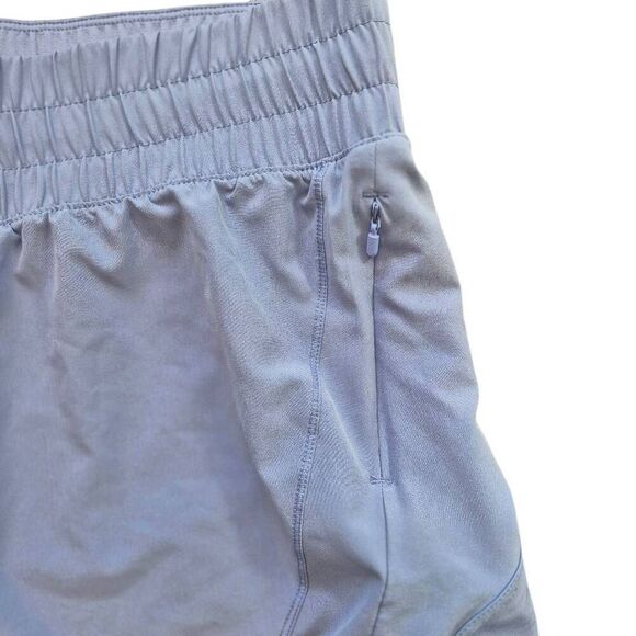 Avia Women's Periwinkle Blue Poly/Spandex Running Athletic Shorts w Zip Pocket - Picture 3 of 11